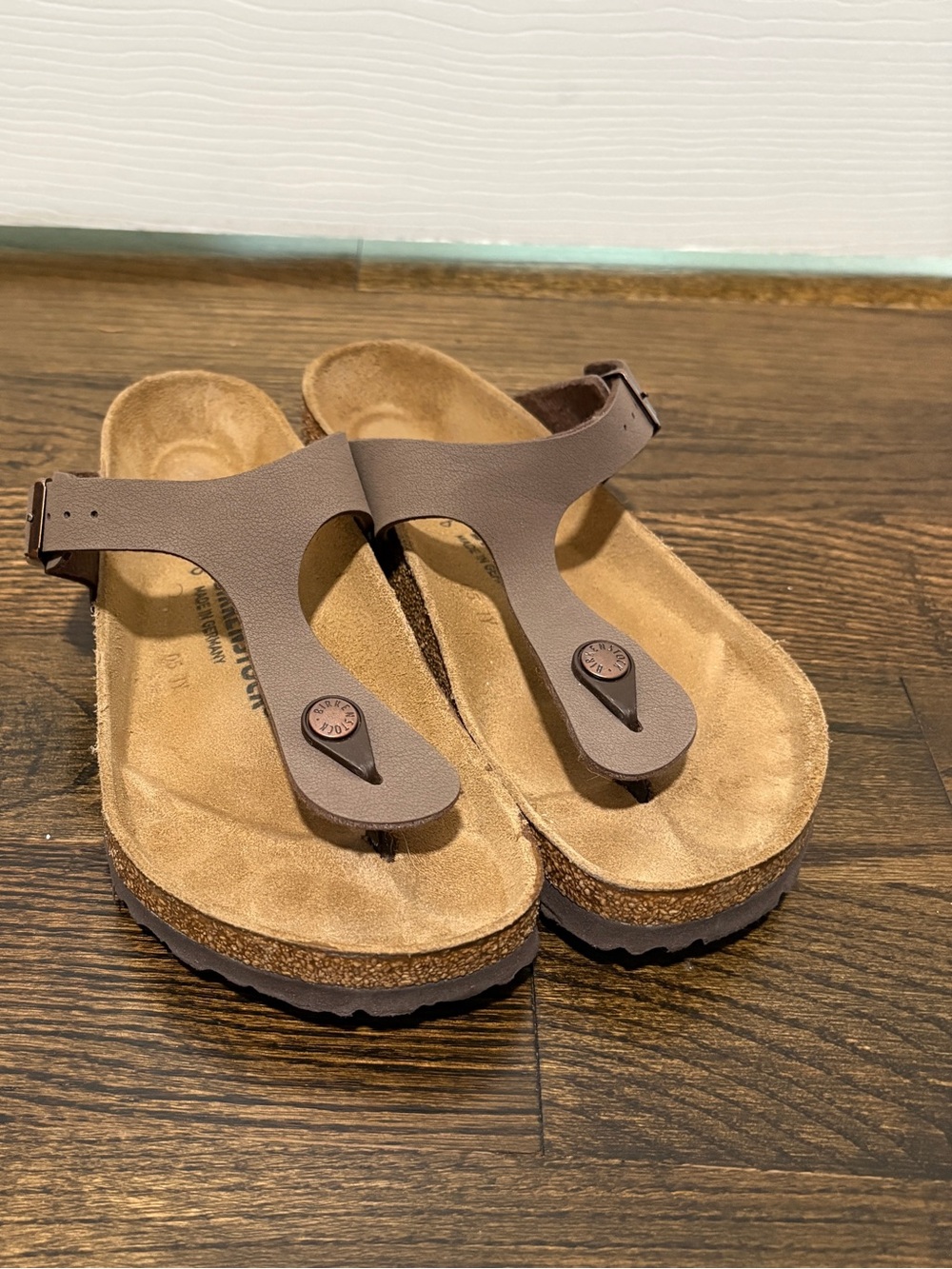 Birkenstock Taupe Thong Cork Footbed Sandals
